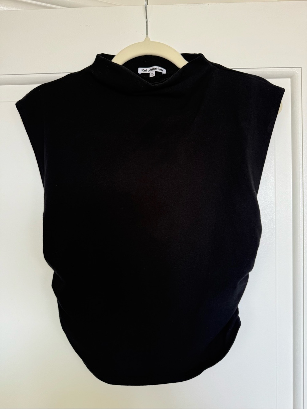 Reformation Black Lindy Knit Sleeveless Top